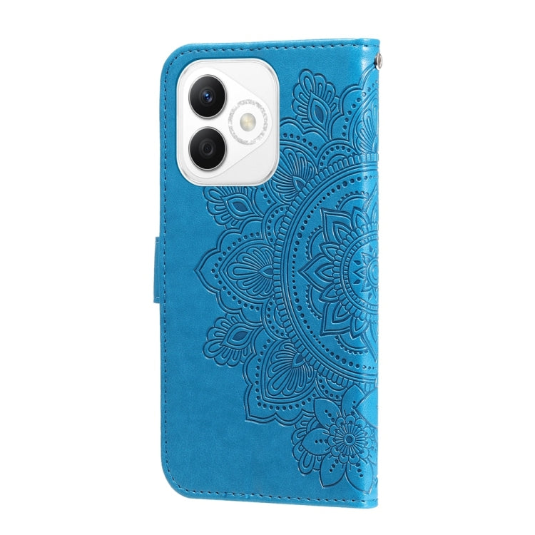 For Honor X60i Seven-petal Flowers Embossing Leather Phone Case