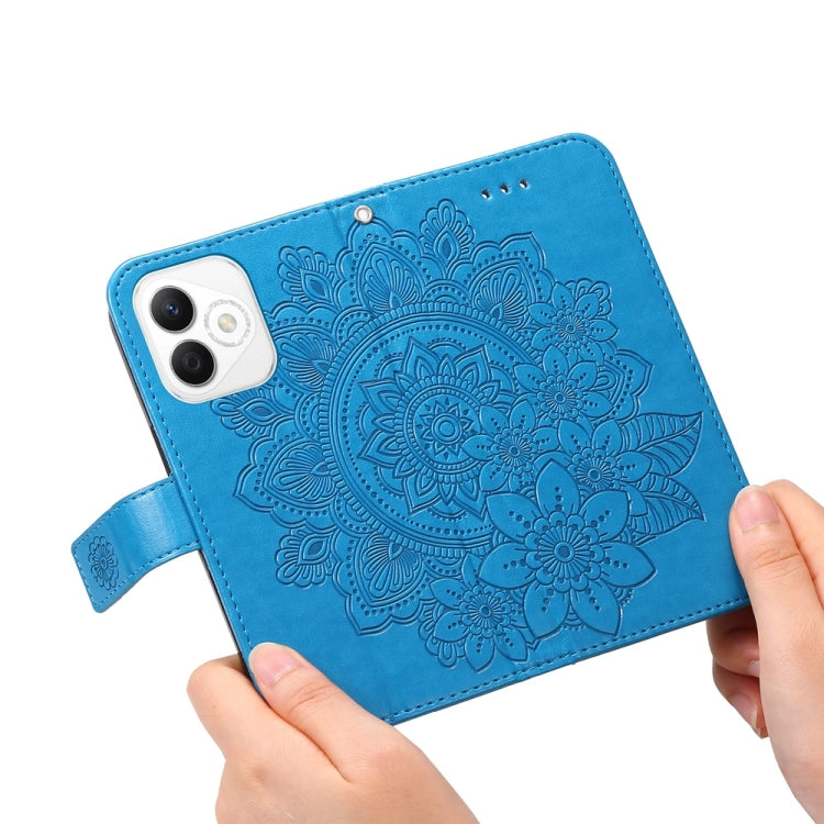 For Honor X60i Seven-petal Flowers Embossing Leather Phone Case