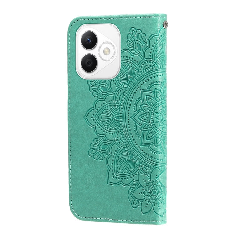 For Honor X60i Seven-petal Flowers Embossing Leather Phone Case
