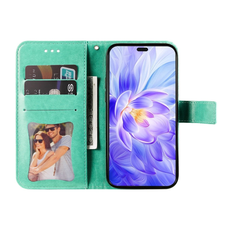 For Honor X60i Seven-petal Flowers Embossing Leather Phone Case