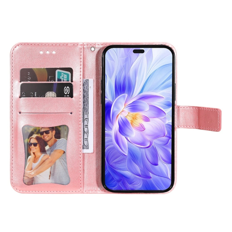 For Honor X60i Seven-petal Flowers Embossing Leather Phone Case
