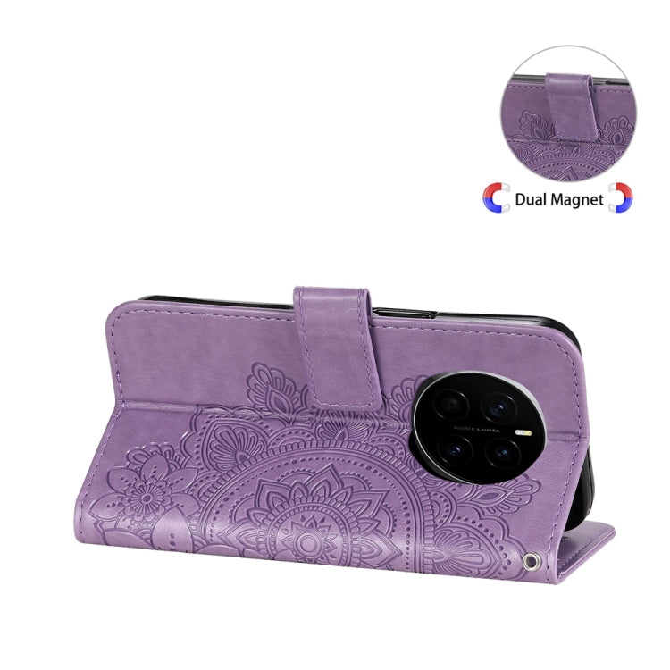 For Honor Magic7 Seven-petal Flowers Embossing Leather Phone Case