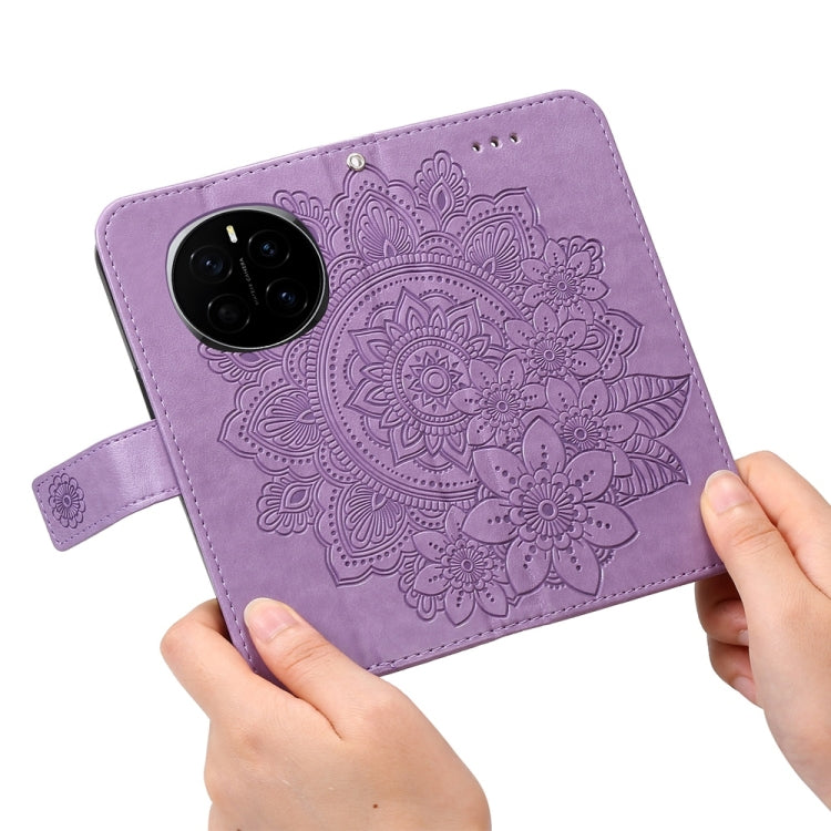 For Honor Magic7 Seven-petal Flowers Embossing Leather Phone Case