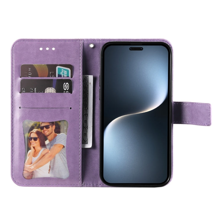For Honor Magic7 Pro Seven-petal Flowers Embossing Leather Phone Case