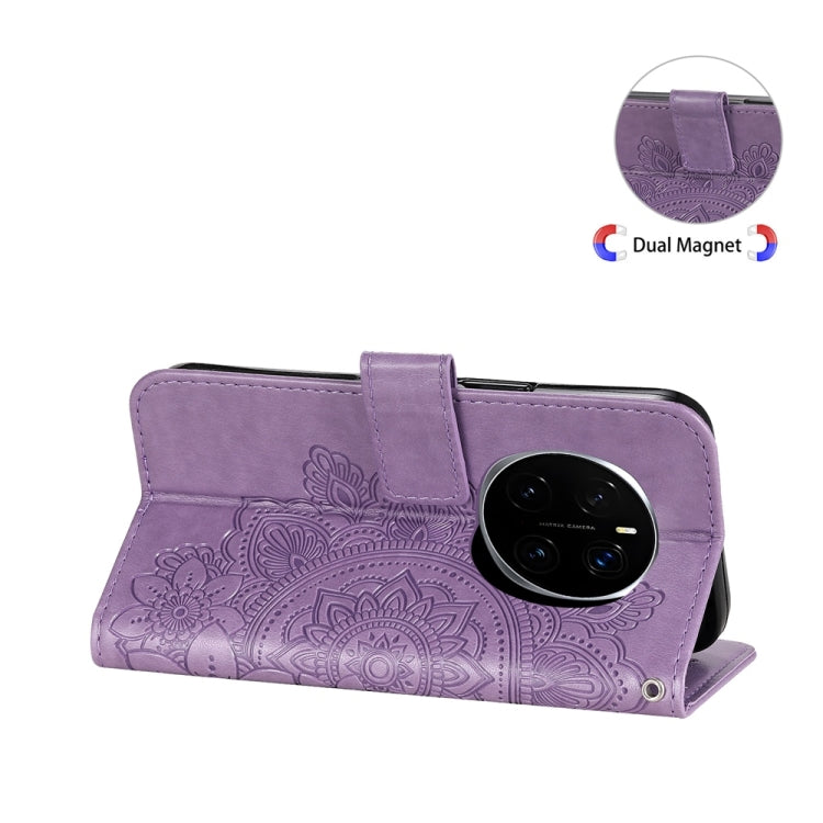 For Honor Magic7 Pro Seven-petal Flowers Embossing Leather Phone Case