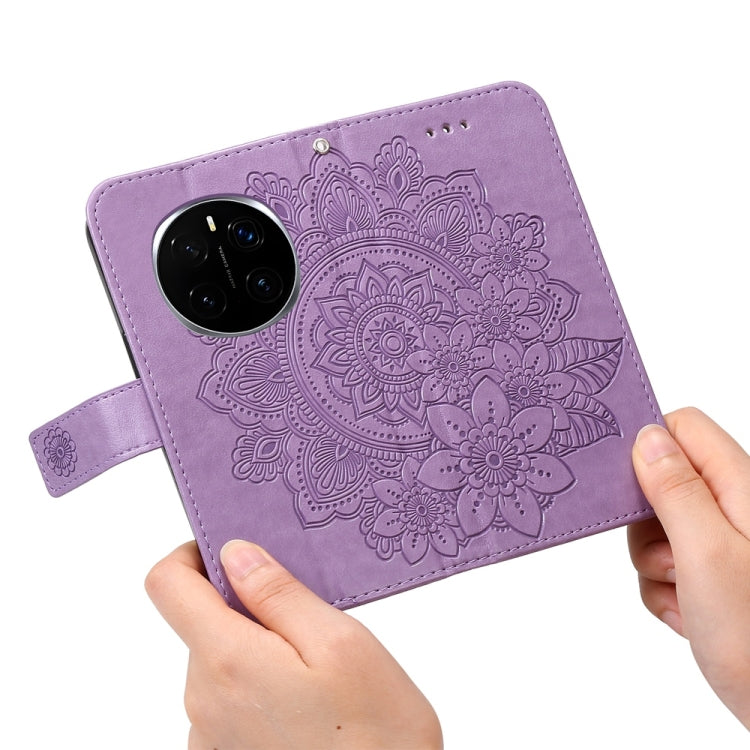 For Honor Magic7 Pro Seven-petal Flowers Embossing Leather Phone Case