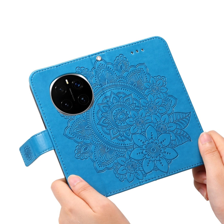 For Honor Magic7 Pro Seven-petal Flowers Embossing Leather Phone Case
