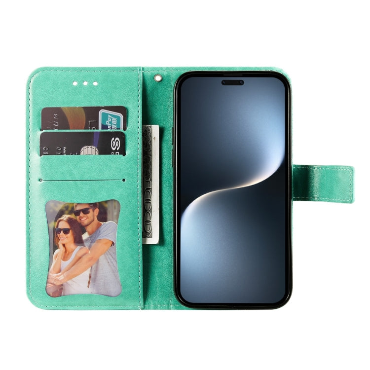 For Honor Magic7 Pro Seven-petal Flowers Embossing Leather Phone Case