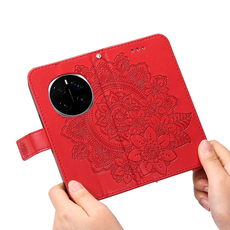 For Honor Magic7 Pro Seven-petal Flowers Embossing Leather Phone Case