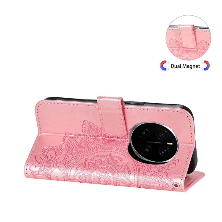 For Honor Magic7 Pro Seven-petal Flowers Embossing Leather Phone Case