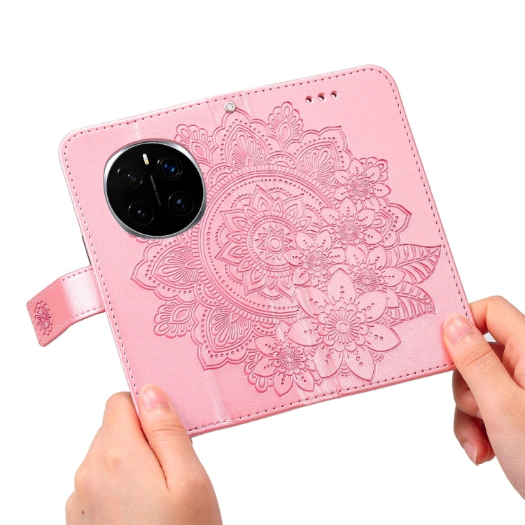 For Honor Magic7 Pro Seven-petal Flowers Embossing Leather Phone Case
