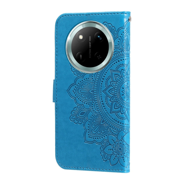 For Honor X9c / Magic7 Lite Seven-petal Flowers Embossing Leather Phone Case