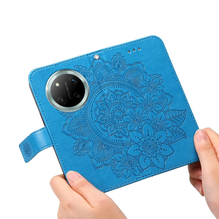 For Honor X9c / Magic7 Lite Seven-petal Flowers Embossing Leather Phone Case