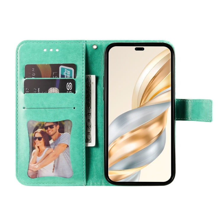For Honor X9c / Magic7 Lite Seven-petal Flowers Embossing Leather Phone Case