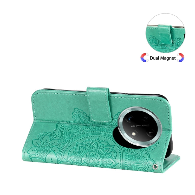 For Honor X9c / Magic7 Lite Seven-petal Flowers Embossing Leather Phone Case
