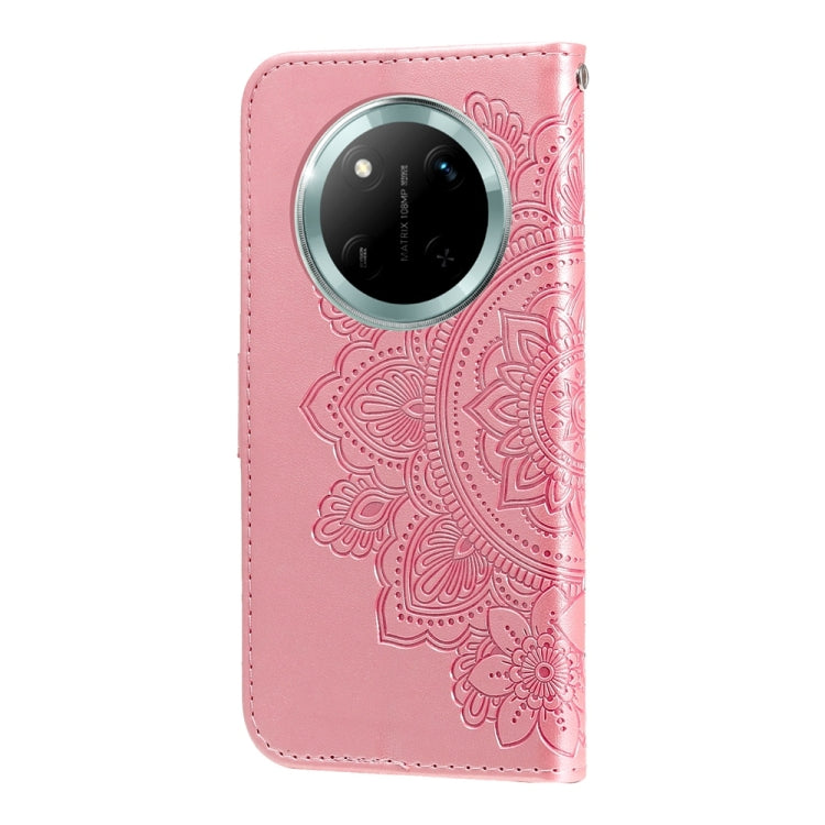 For Honor X9c / Magic7 Lite Seven-petal Flowers Embossing Leather Phone Case