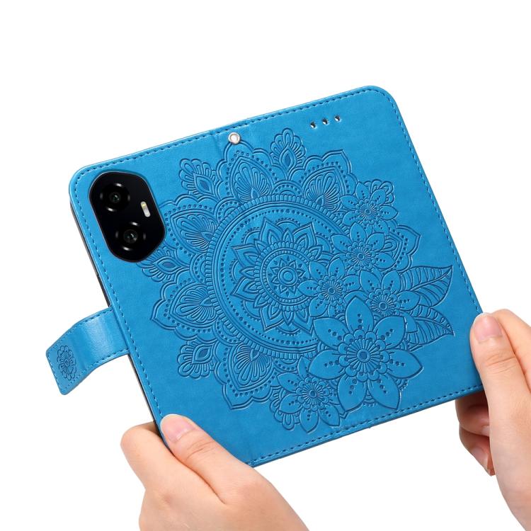 For Honor 300 Seven-petal Flowers Embossing Leather Phone Case