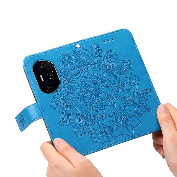 For Honor 300 Pro Seven-petal Flowers Embossing Leather Phone Case