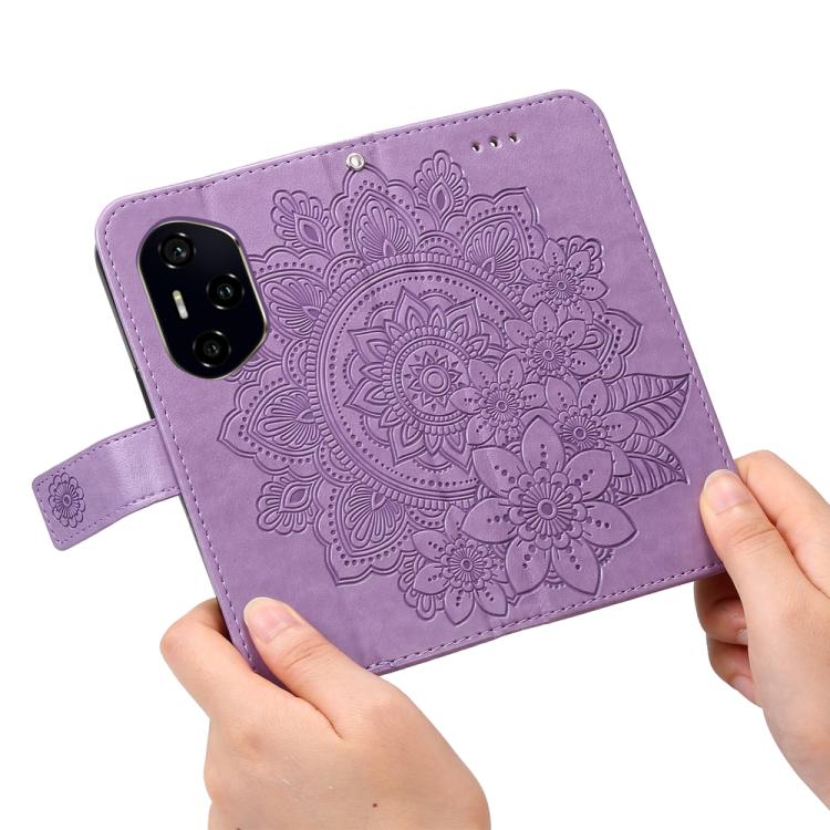 For Honor 300 Ultra Seven-petal Flowers Embossing Leather Phone Case