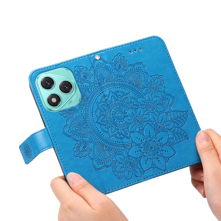 For Honor 400 Lite Global Seven-petal Flowers Embossing Leather Phone Case