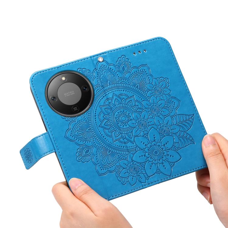 For Honor X70 5G Seven-petal Flowers Embossing Leather Phone Case