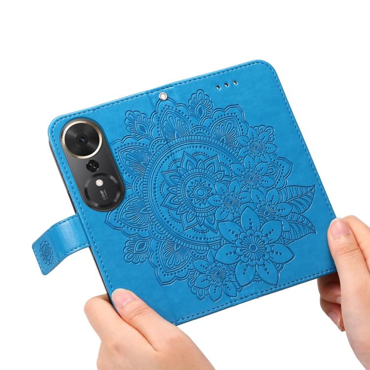 For Honor Play 70 Plus Seven-petal Flowers Embossing Leather Phone Case