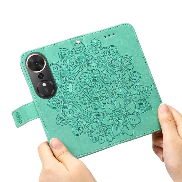 For Honor Play 70 Plus Seven-petal Flowers Embossing Leather Phone Case