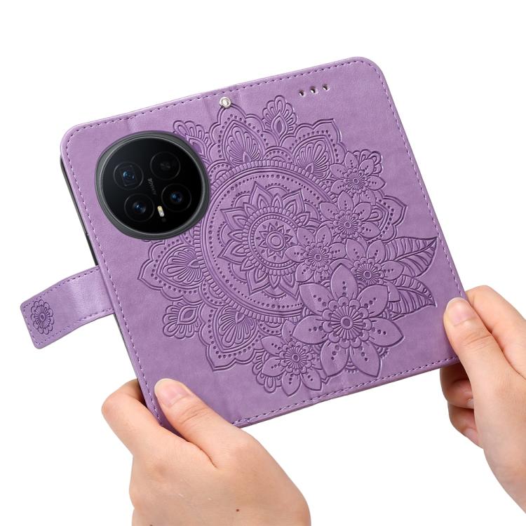 For Honor Magic8 Seven-petal Flowers Embossing Leather Phone Case