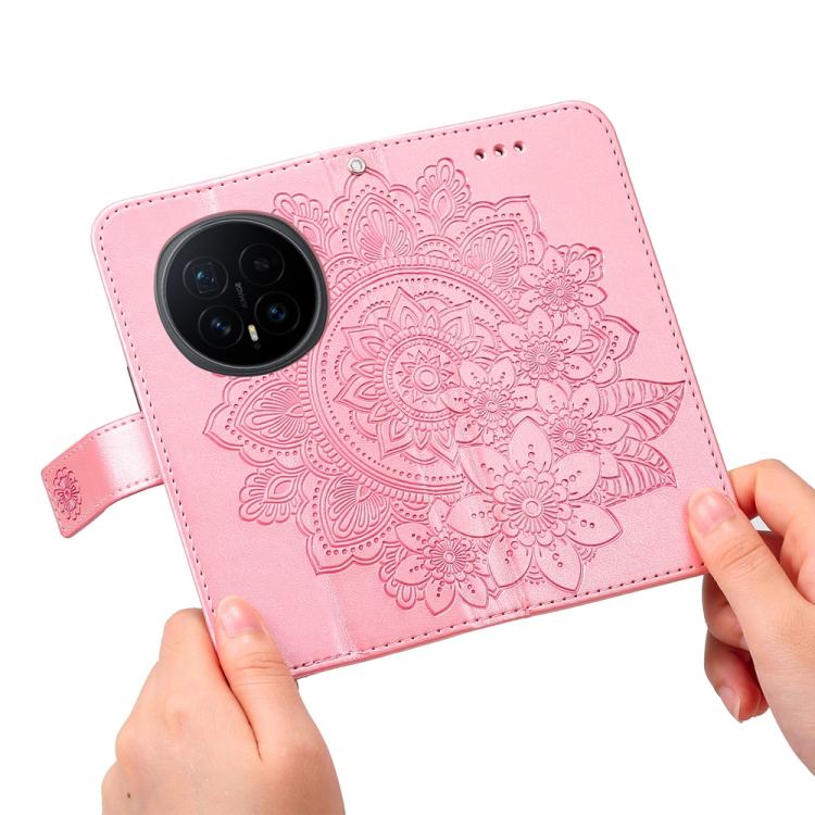 For Honor Magic8 Seven-petal Flowers Embossing Leather Phone Case
