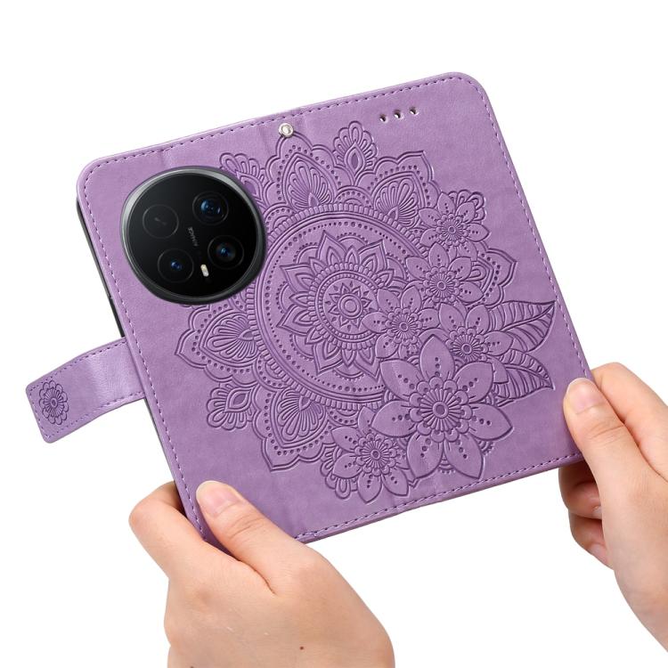For Honor Magic8 Pro Seven-petal Flowers Embossing Leather Phone Case