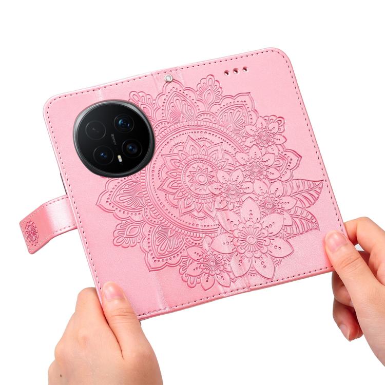 For Honor Magic8 Pro Seven-petal Flowers Embossing Leather Phone Case