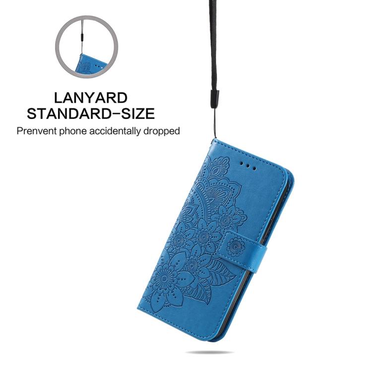 For Honor Play10 4G Seven-petal Flowers Embossing Leather Phone Case