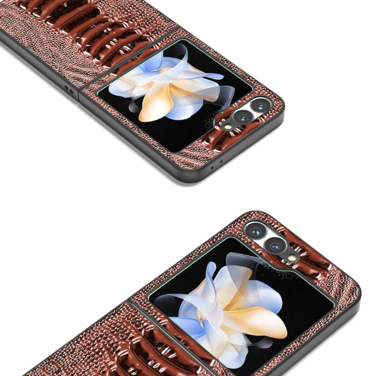 For Samsung Galaxy Z Flip6 / Flip7 FE ABEEL Genuine Leather Weilai Series Phone Case