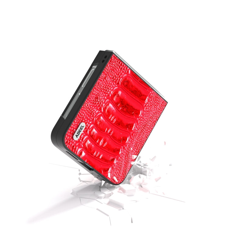 For Samsung Galaxy Z Flip6 / Flip7 FE ABEEL Genuine Leather Weilai Series Phone Case