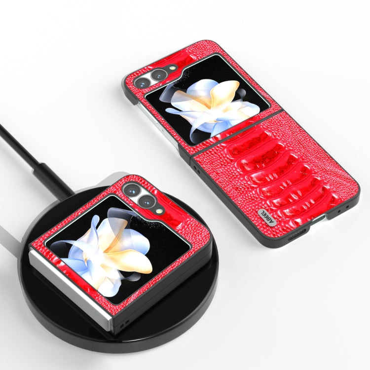 For Samsung Galaxy Z Flip6 / Flip7 FE ABEEL Genuine Leather Weilai Series Phone Case