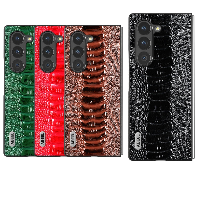 For Samsung Galaxy Z Fold6 ABEEL Genuine Leather Weilai Series Phone Case