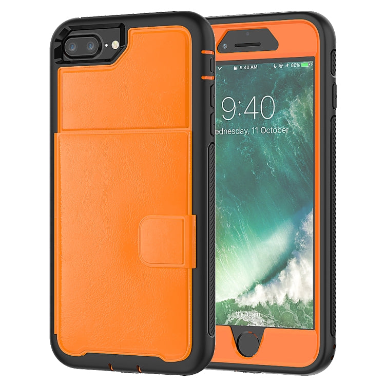 For iPhone 7 Plus / 8 Plus Shockproof PC + TPU + PU Leather Protective Case with Holder & Card Slot & Wallet