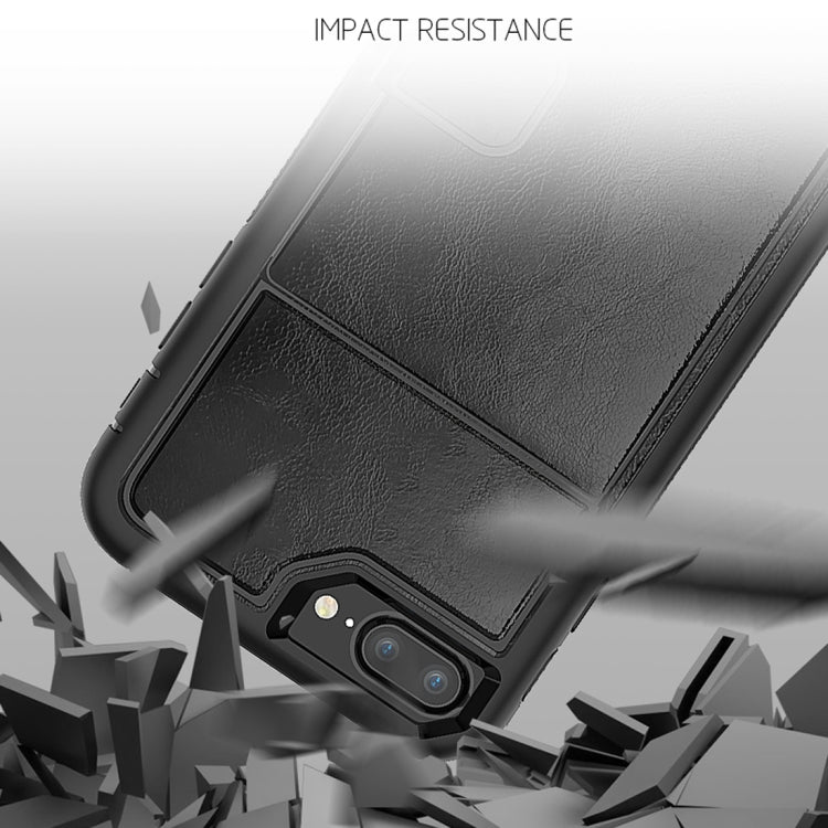 For iPhone 7 Plus / 8 Plus Shockproof PC + TPU + PU Leather Protective Case with Holder & Card Slot & Wallet