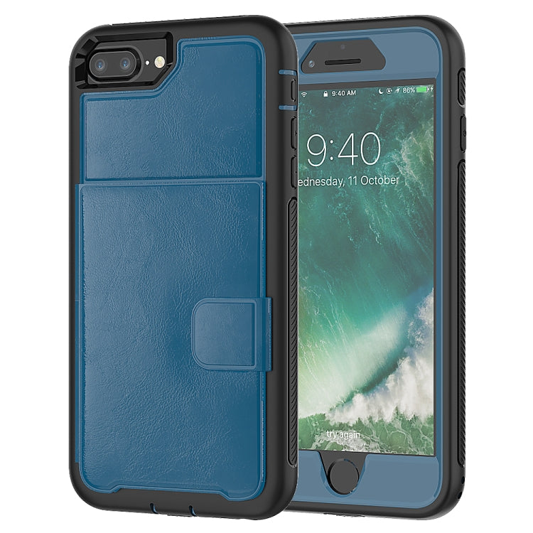 For iPhone 7 Plus / 8 Plus Shockproof PC + TPU + PU Leather Protective Case with Holder & Card Slot & Wallet