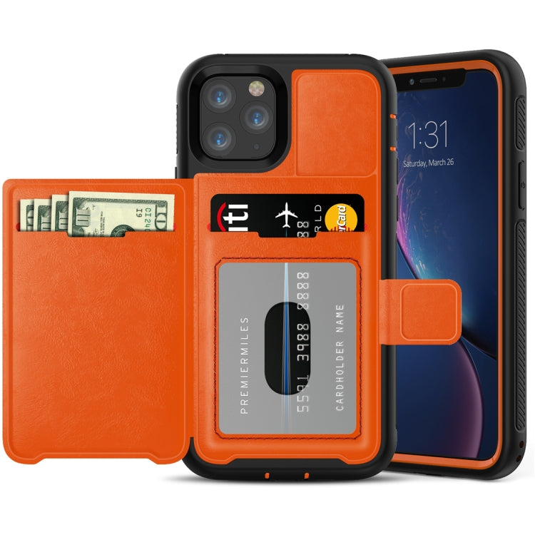 For iPhone 11 Pro Shockproof PC + TPU + PU Leather Protective Case with Holder & Card Slot & Wallet