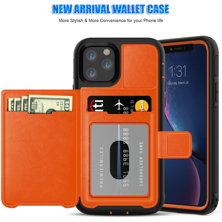 For iPhone 11 Pro Shockproof PC + TPU + PU Leather Protective Case with Holder & Card Slot & Wallet