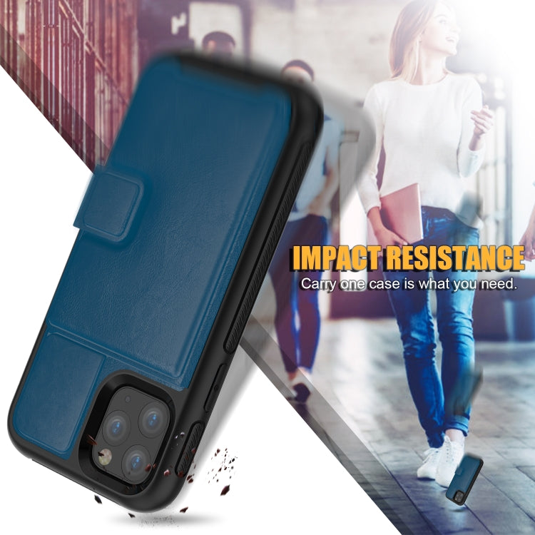 For iPhone 11 Pro Shockproof PC + TPU + PU Leather Protective Case with Holder & Card Slot & Wallet