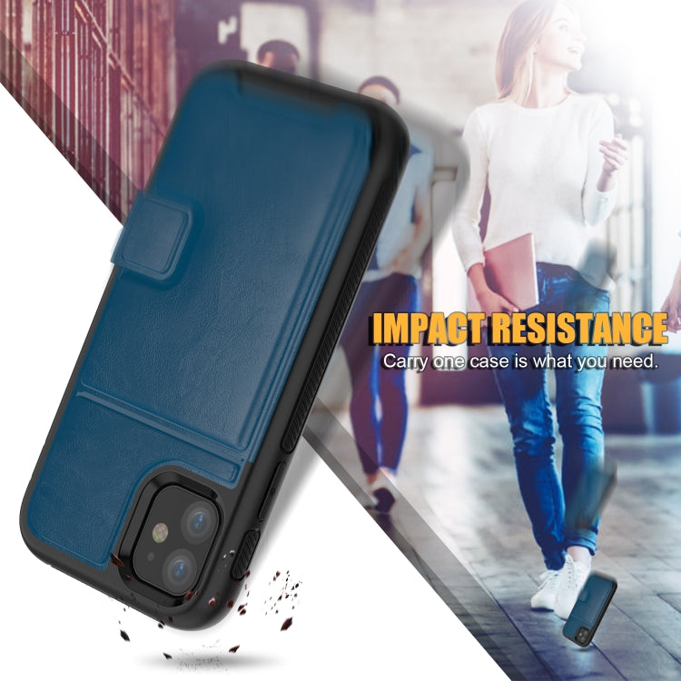 For iPhone 11 Shockproof PC + TPU + PU Leather Protective Case with Holder & Card Slot & Wallet