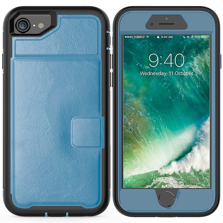 For iPhone 6 Shockproof PC + TPU + PU Leather Protective Case with Holder & Card Slot & Wallet