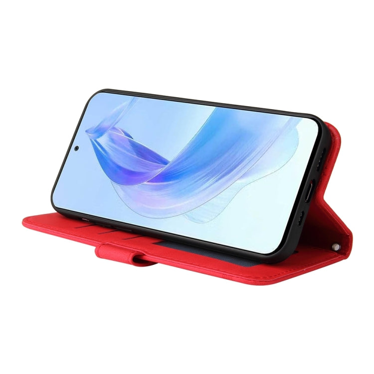 For Honor X50i 5G Skin Feel Life Tree Metal Button Leather Phone Case