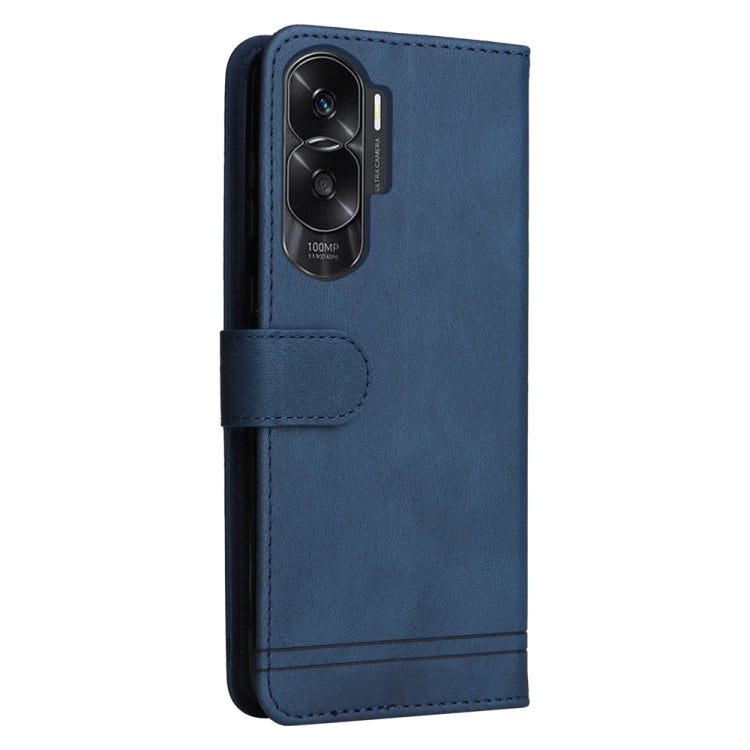 For Honor X50i 5G Skin Feel Life Tree Metal Button Leather Phone Case