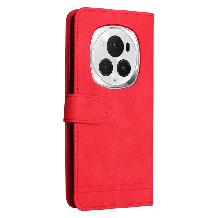 For Honor Magic6 Pro Skin Feel Life Tree Metal Button Leather Phone Case