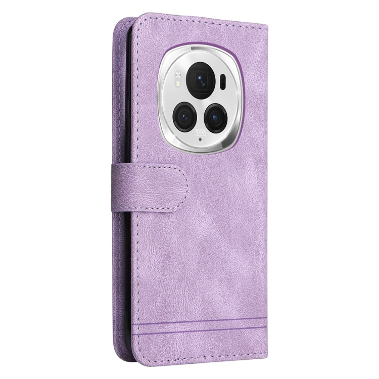 For Honor Magic6 Pro Skin Feel Life Tree Metal Button Leather Phone Case