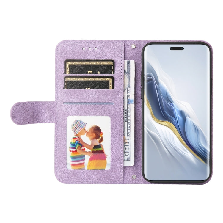 For Honor Magic6 Pro Skin Feel Life Tree Metal Button Leather Phone Case