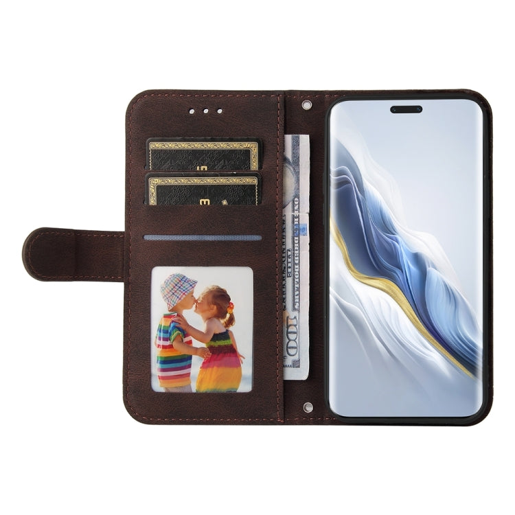 For Honor Magic6 Pro Skin Feel Life Tree Metal Button Leather Phone Case